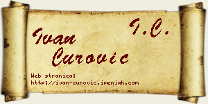 Ivan Čurović vizit kartica